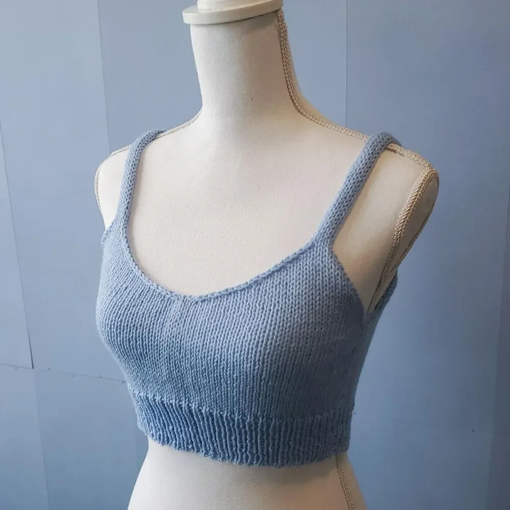 Handmade knit super comfy bralette crop‎ top - Picture 4 of 5
